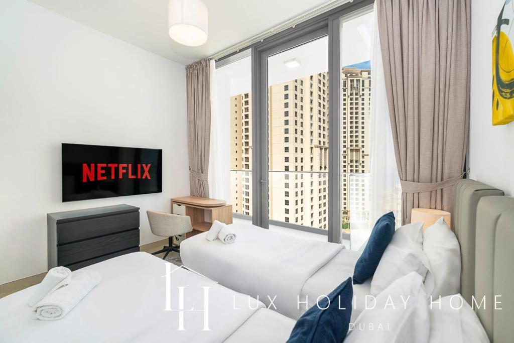 Lux Contemporary Suite With Full Marina View 6 Dubai Dış mekan fotoğraf