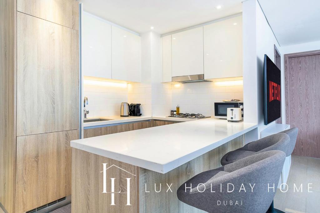 Lux Contemporary Suite With Full Marina View 6 Dubai Dış mekan fotoğraf